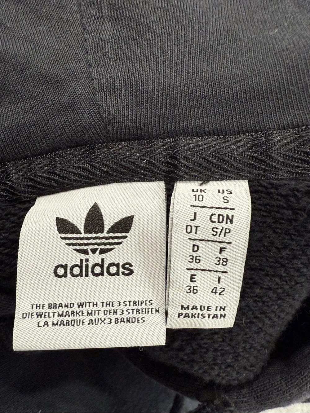 Adidas Black Pullover with White Trefoil Logo